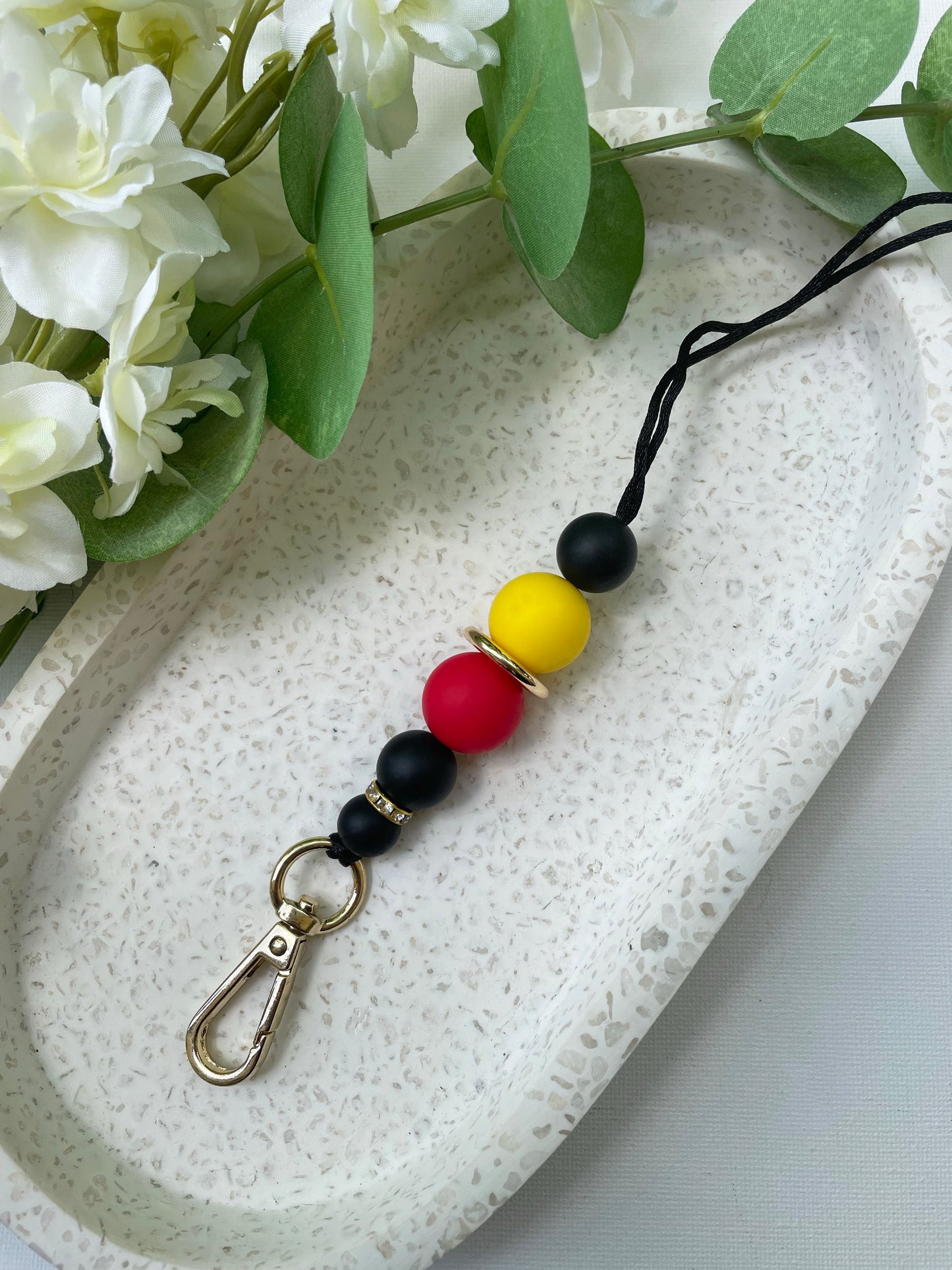 Black, Red and Yellow Lanyard