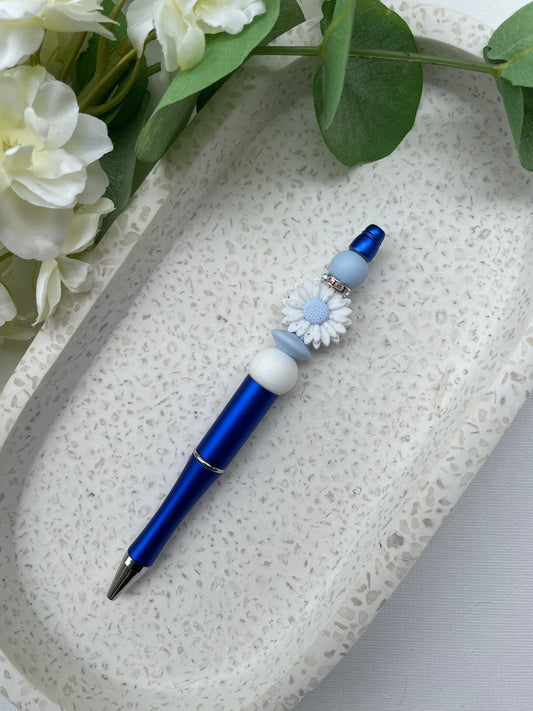 Baby Blue Daisy Pen