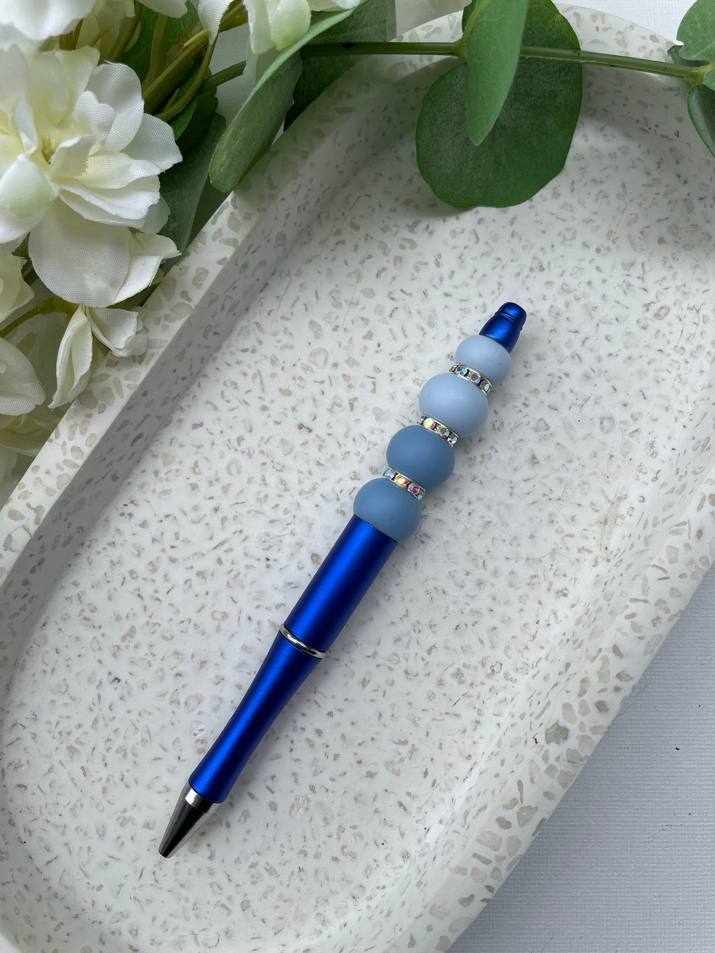Gradient Blue Rhinestone Pen